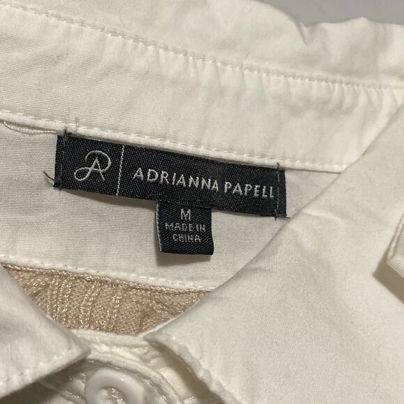 Womens Knit Layered Shirt Size M Collared Long Sleeve Preppy Academic y2k 2000s - Picture 6 of 10